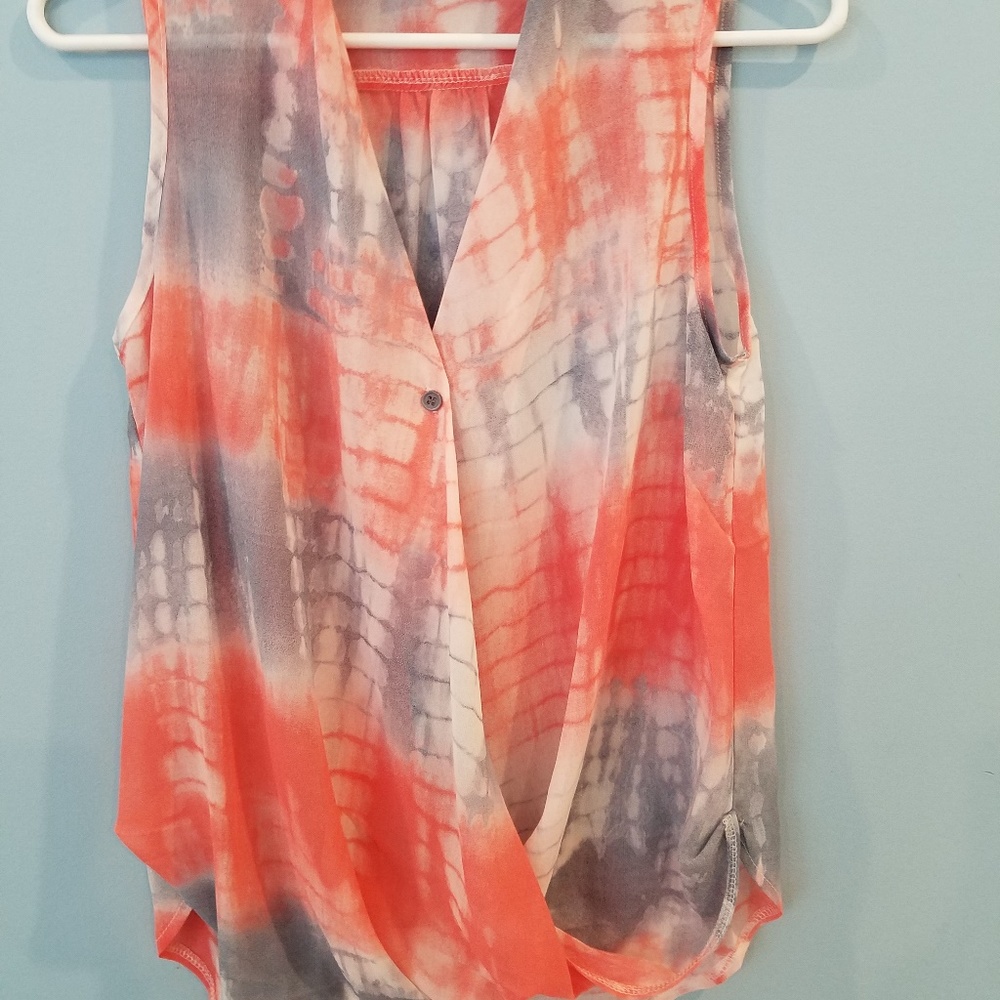 WOMEN TIE DYE SANS SOUCI BLOUSE TOP SX Y2k
